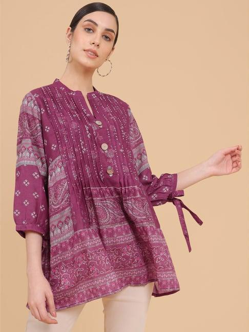 soch purple printed tunic