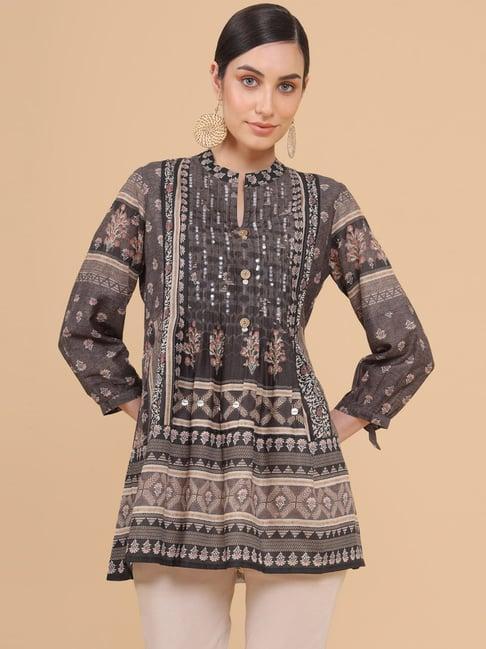 soch grey printed tunic