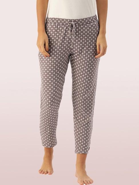 enamor grey printed lounge pants