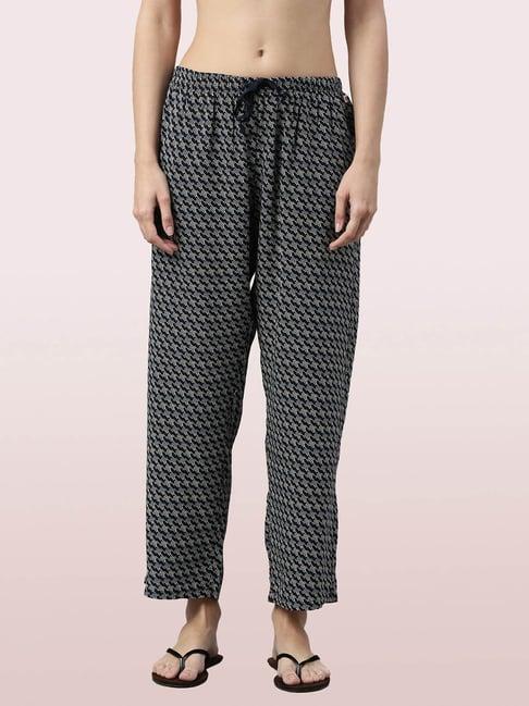 enamor navy printed lounge pants