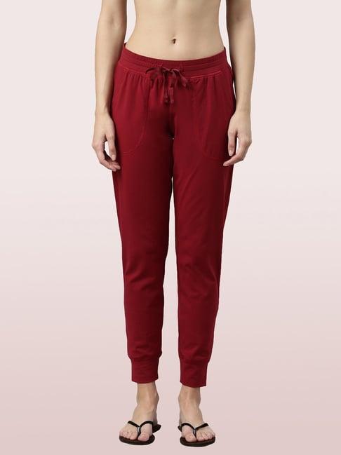 enamor maroon lounge pants