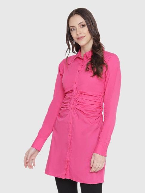 oxolloxo pink slim fit tunic