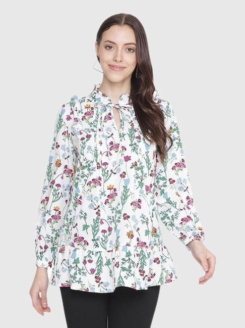 oxolloxo white floral print top