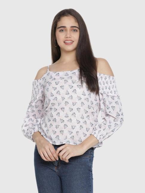 oxolloxo white floral print top