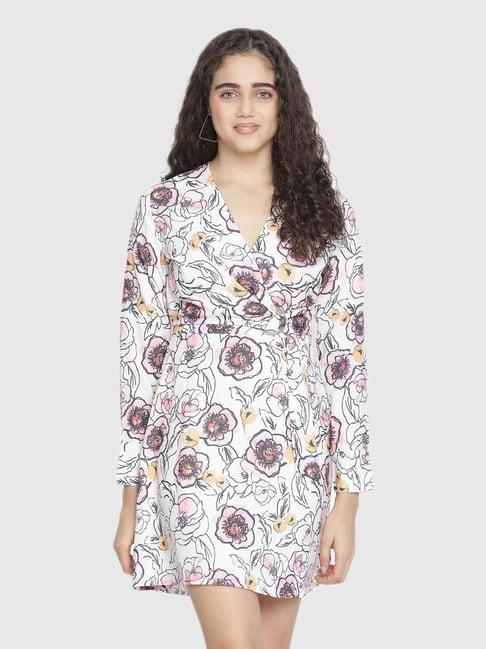 oxolloxo white floral print dress