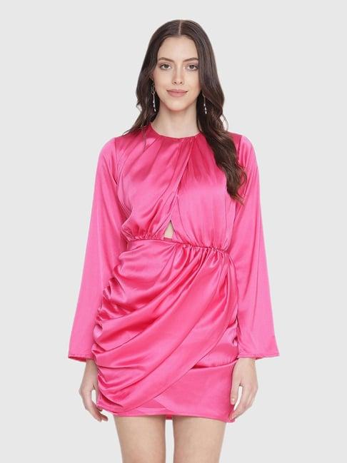 oxolloxo pink slim fit dress