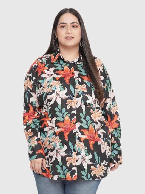 oxolloxo multicolor floral print shirt