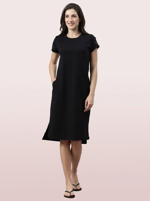 enamor black lounge dress