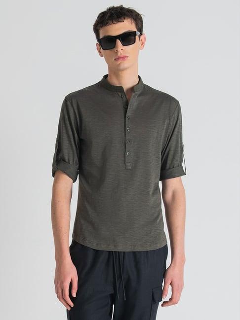 antony morato dark olive regular fit t-shirt