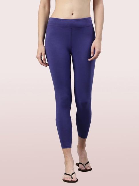 enamor blue slim fit tights