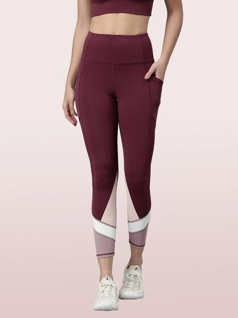 enamor maroon super skinny fit tights