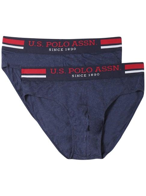 u.s. polo assn. navy regular fit briefs - pack of 2