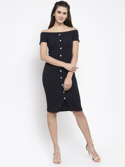 global republic navy midi bodycon dress