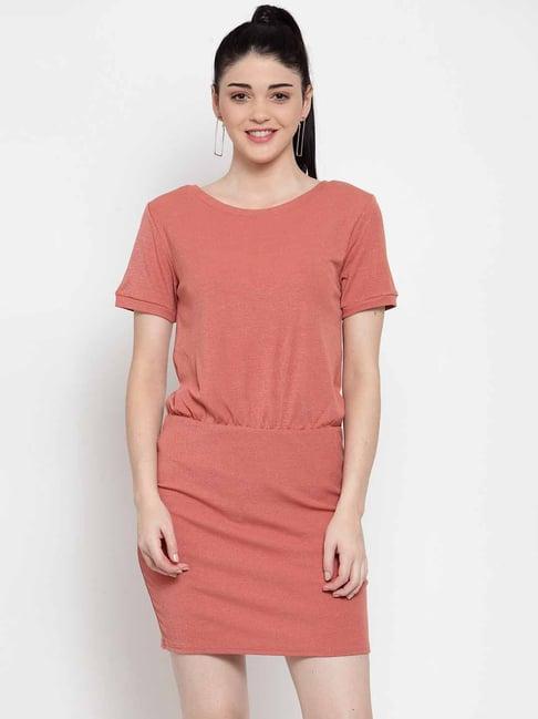 global republic peach mini sheath dress