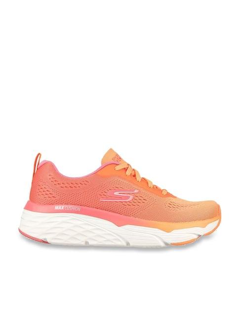 skechers women's max cushioning elite orange walking shoes