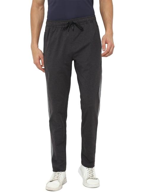 louis philippe grey cotton colour block slim fit lounge pants