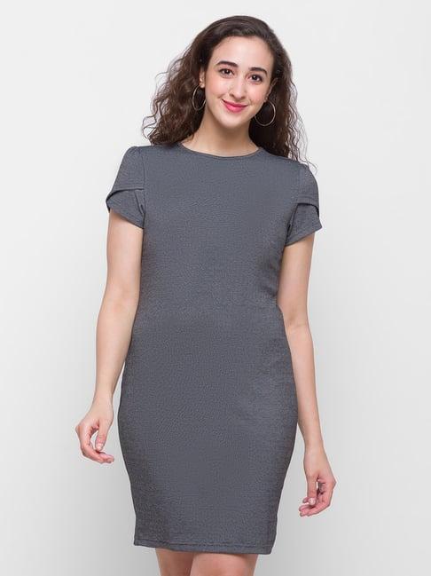 globus grey bodycon midi dress