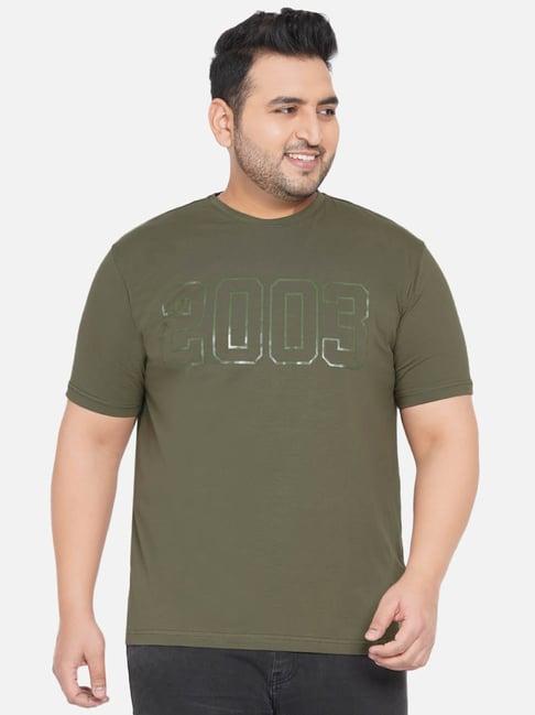 john pride olive printed plus size t-shirt