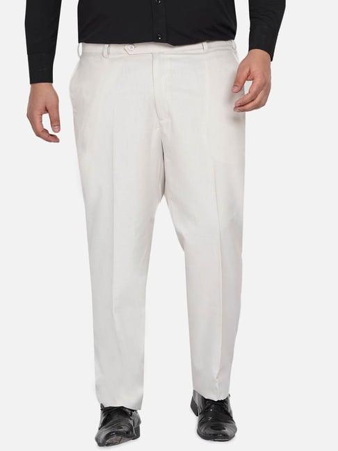 john pride cream plus size trousers