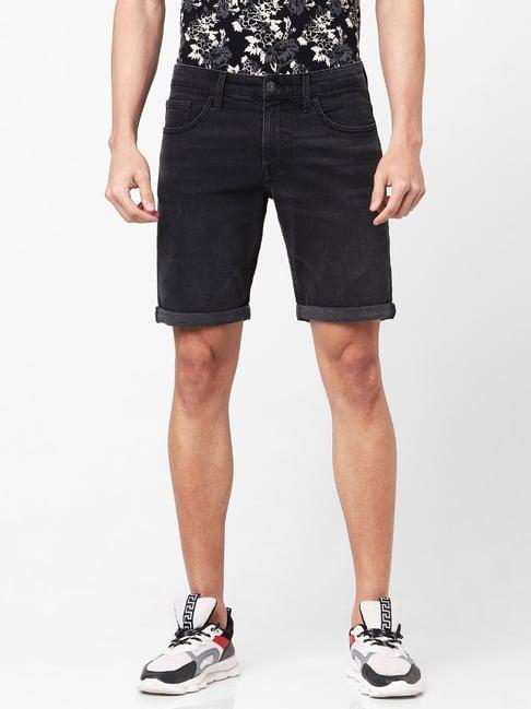 celio* black denim shorts