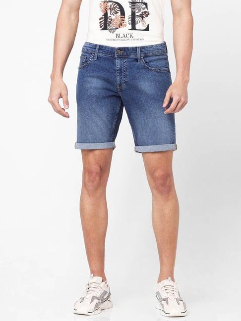 celio* blue denim shorts