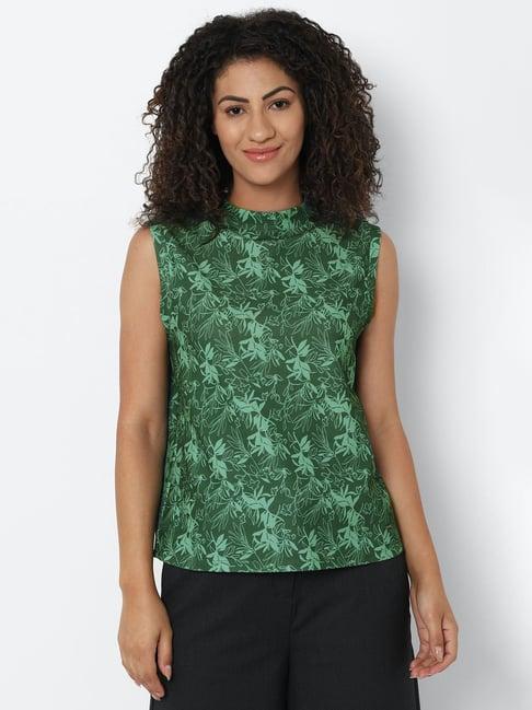 solly by allen solly green printed top