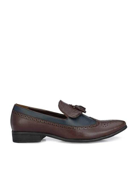 el paso men's brown formal moccasins