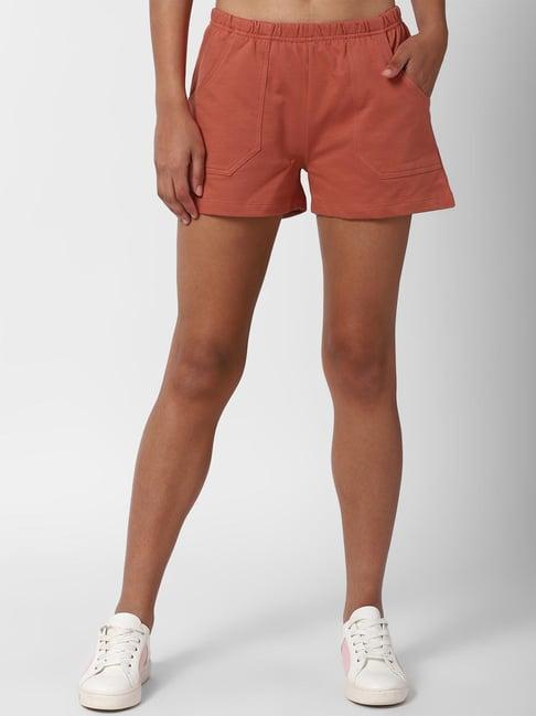 forever 21 rust regular fit shorts