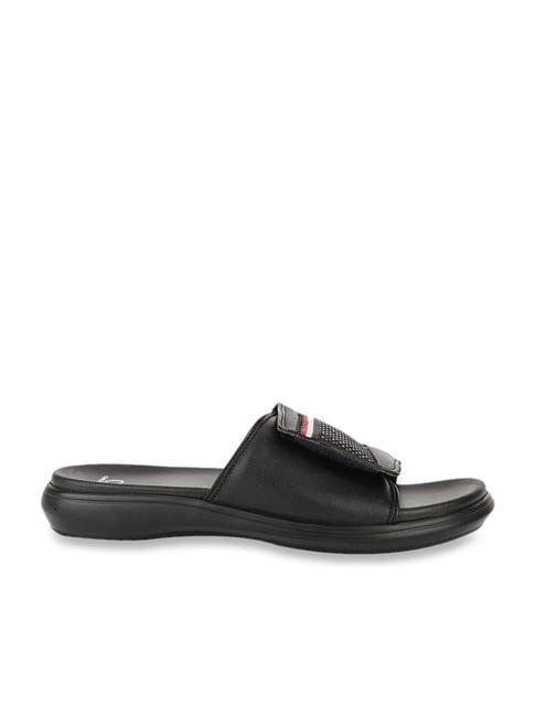 cl sport by carlton london men's core black slides