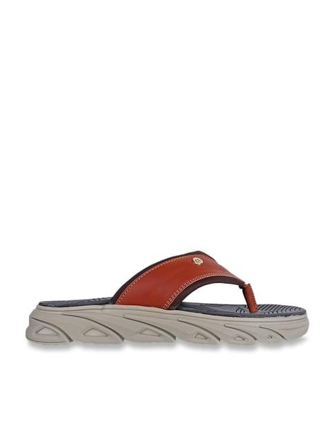 carlton london men's tan thong sandals