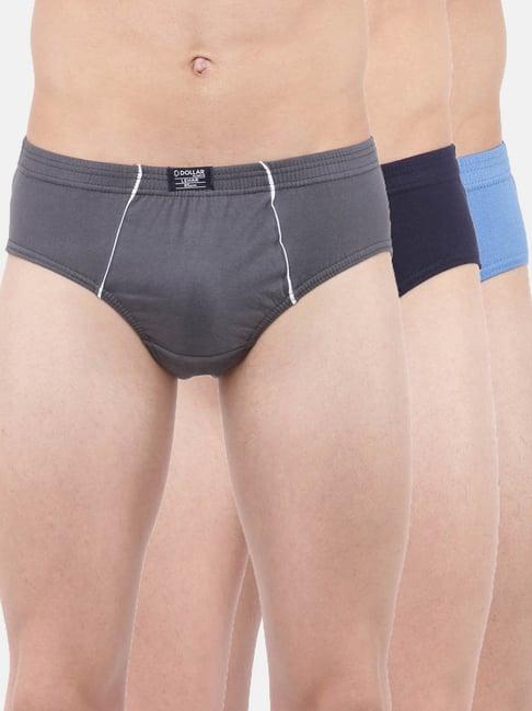 dollar lehar multicolor solid briefs (pack of 3)