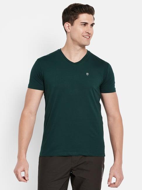 octave green v neck t-shirt