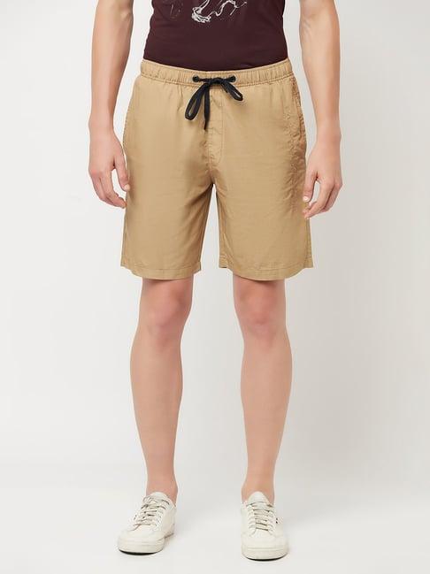 octave khaki regular fit shorts