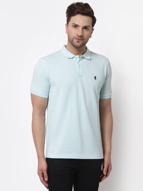 red tape mint blue cotton polo t-shirt