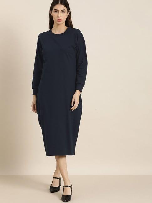 dillinger navy cotton dress