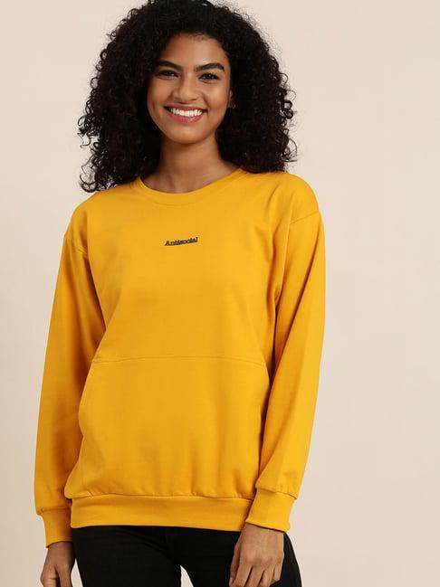 dillinger yellow cotton sweatshirt