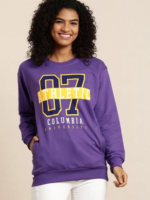 dillinger purple printed sweatshirt