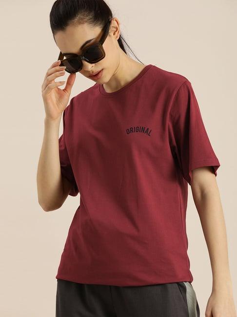 dillinger maroon cotton t-shirt