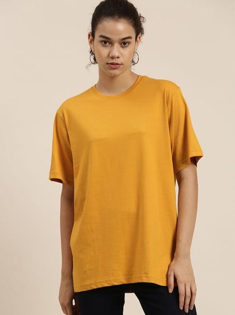 dillinger mustard cotton t-shirt