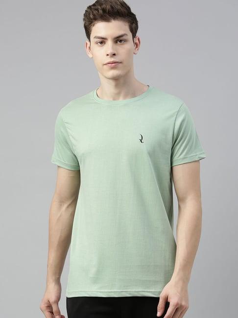 quarantine pista green cotton regular fit t-shirt