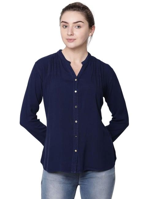 identiti blue regular fit shirt