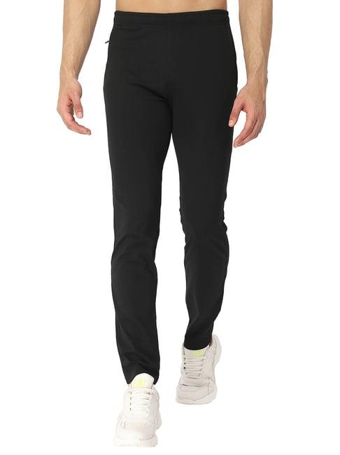 bodycare black regular fit track pants