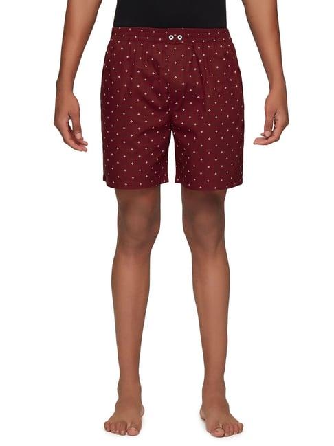 xyxx maroon printed boxers