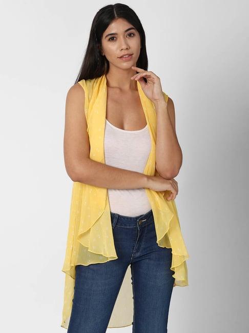 forever 21 yellow printed jacket