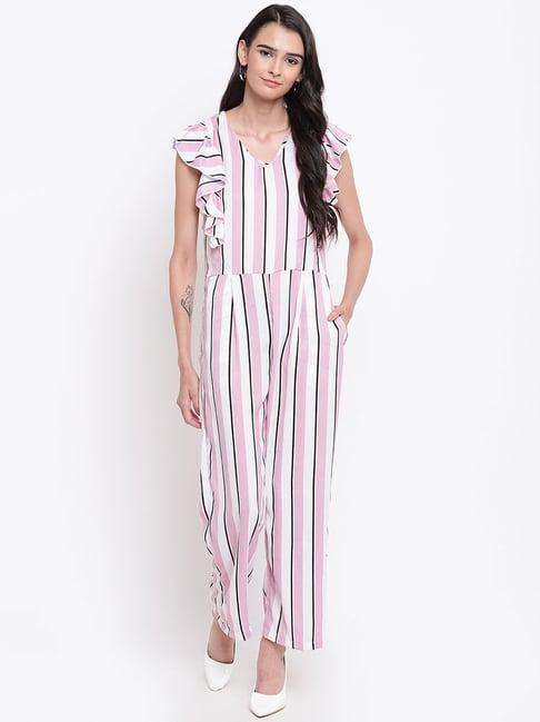 belle fille multicolor striped jumpsuit