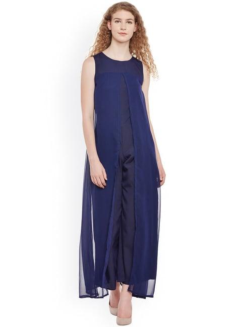 belle fille navy full length jumpsuit