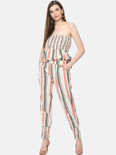 belle fille multicolor striped jumpsuit