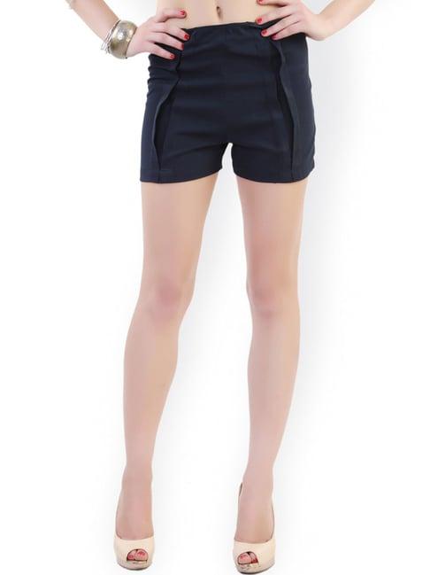 belle fille black regular fit shorts