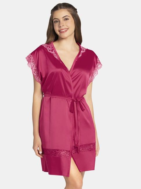 amante magenta lace work robe