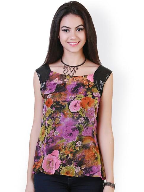 belle fille multicolor floral print top